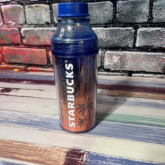 𝅺STARBUCKS ✨Super RARE Cold Beverage Double Wall Cup  Fireworks - Picture 2 of 7